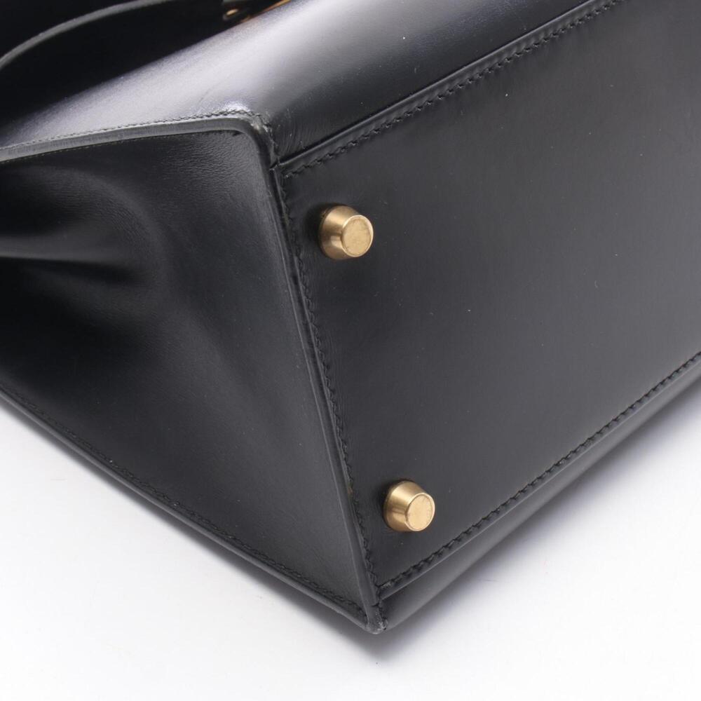 Hermes Kelly 32, 2-way handbag, calfskin (box calf leather), black. - Picture 8 of 13